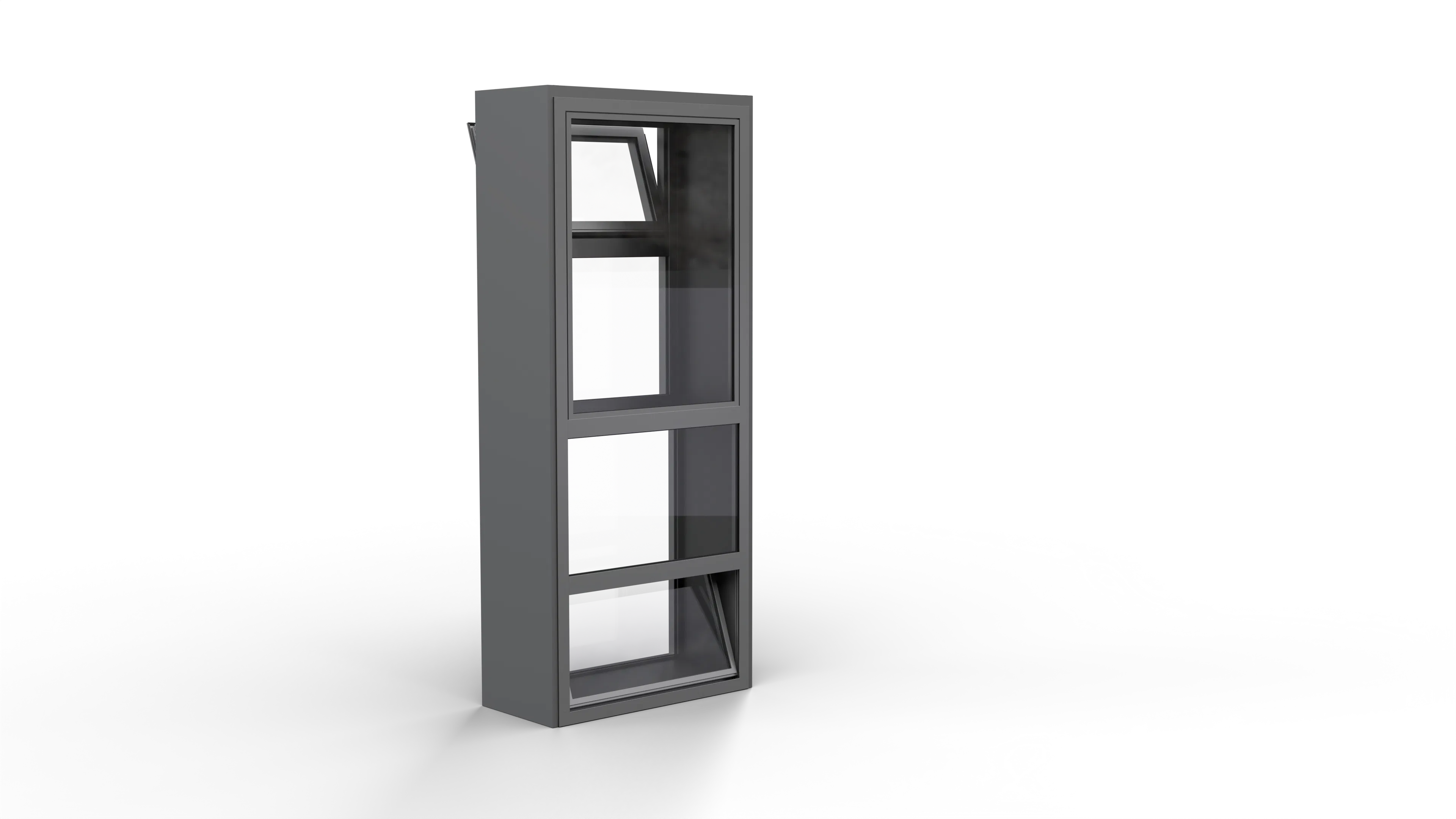 MasterLine Harbour Fenster: een esthetisch, dubbel raam met aan de binnenzijde en buitenzijde de mogelijkheid om een raam open te zetten en zo natuurlijk te ventileren.