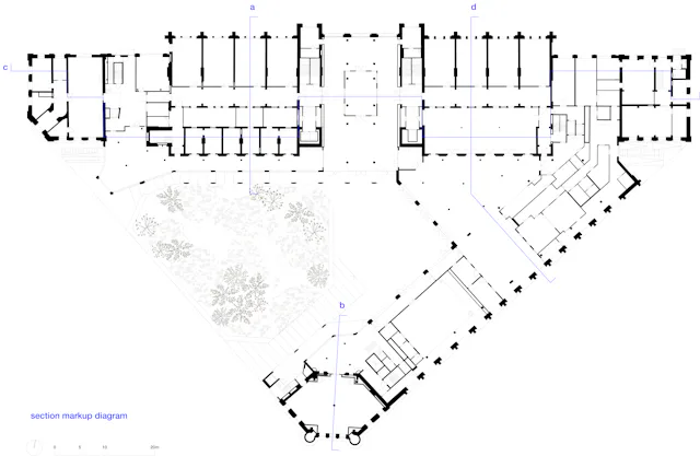 Doorsnede diagram. Beeld Sergison Bates architects