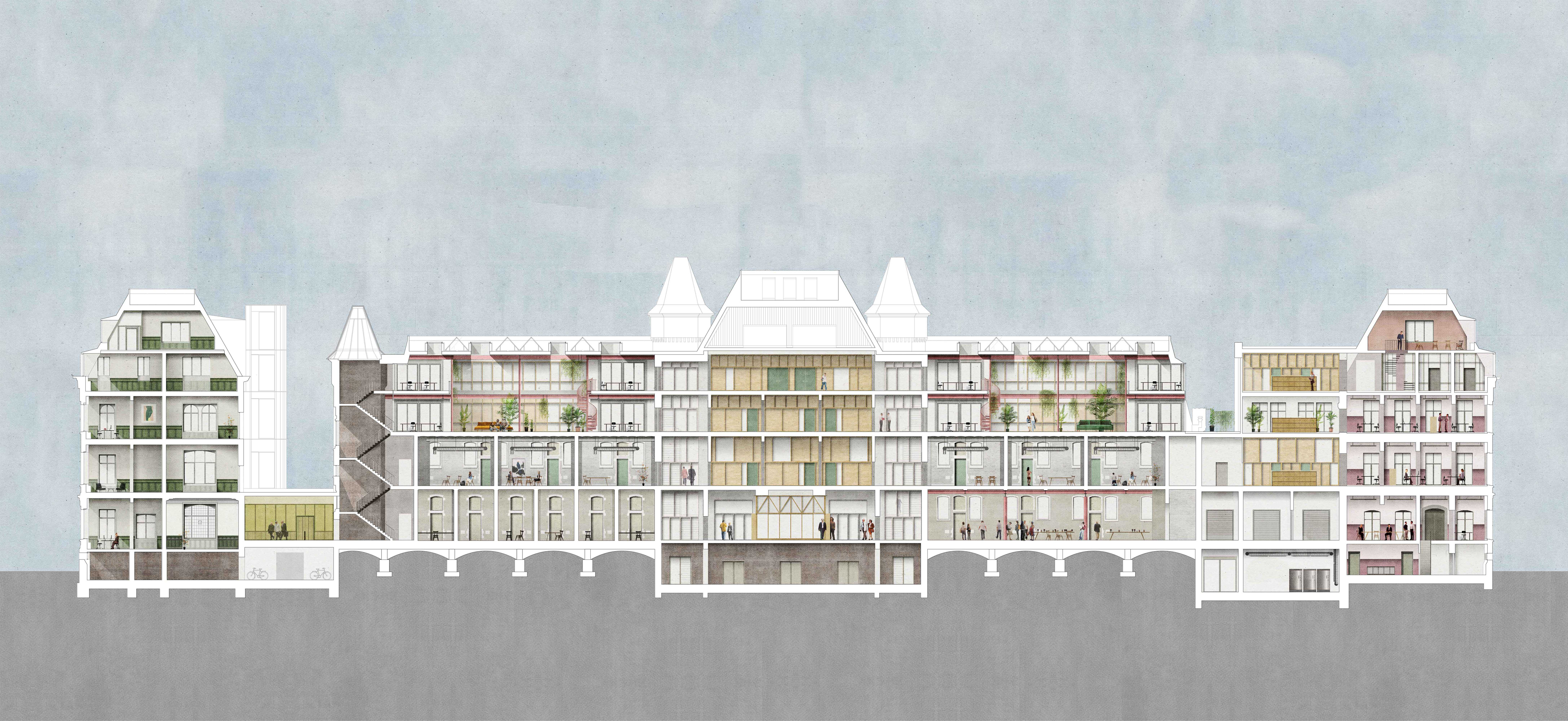 Doorsnede. Beeld Sergison Bates Architects