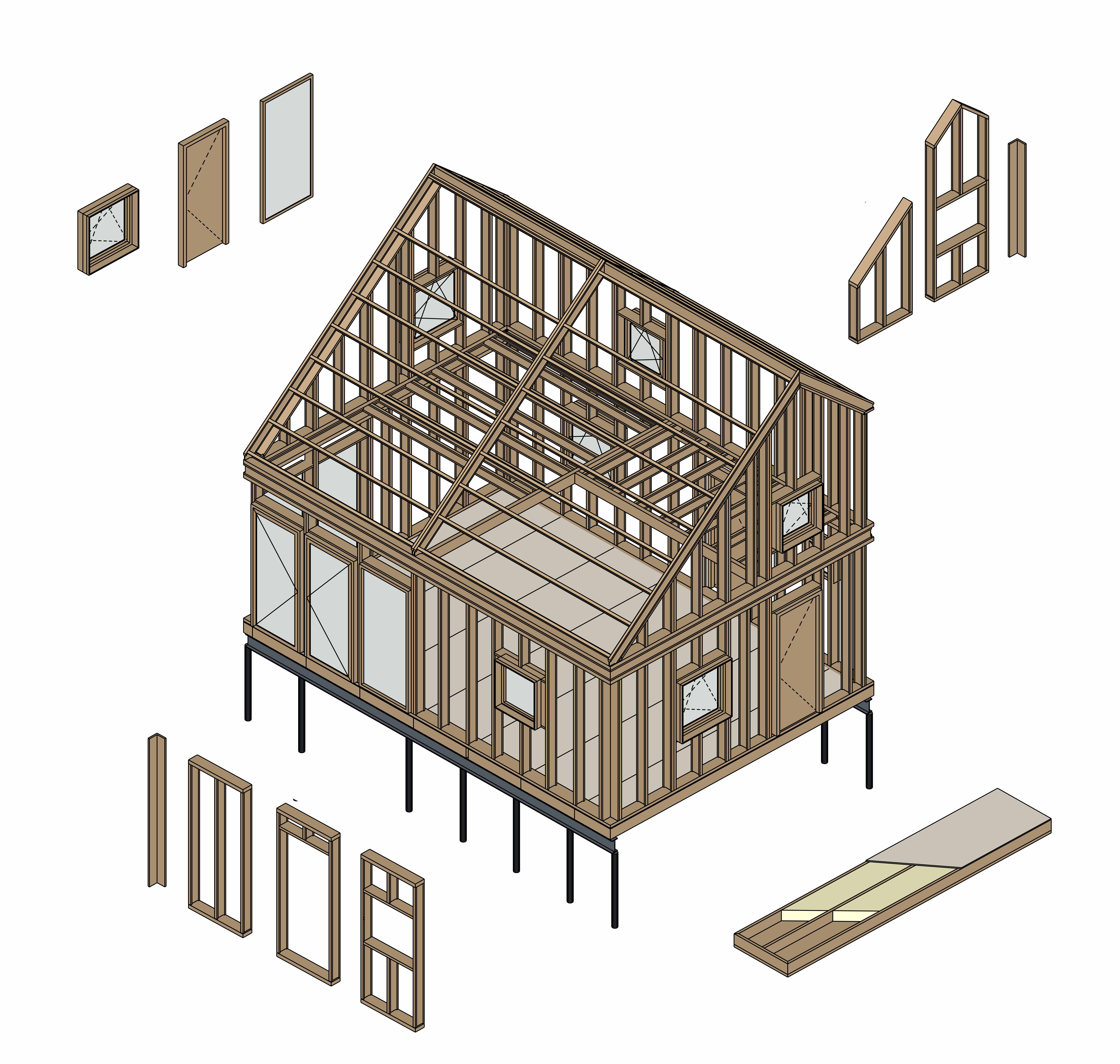 Schema bouwsysteem. Beeld Bygg Architecture & Design