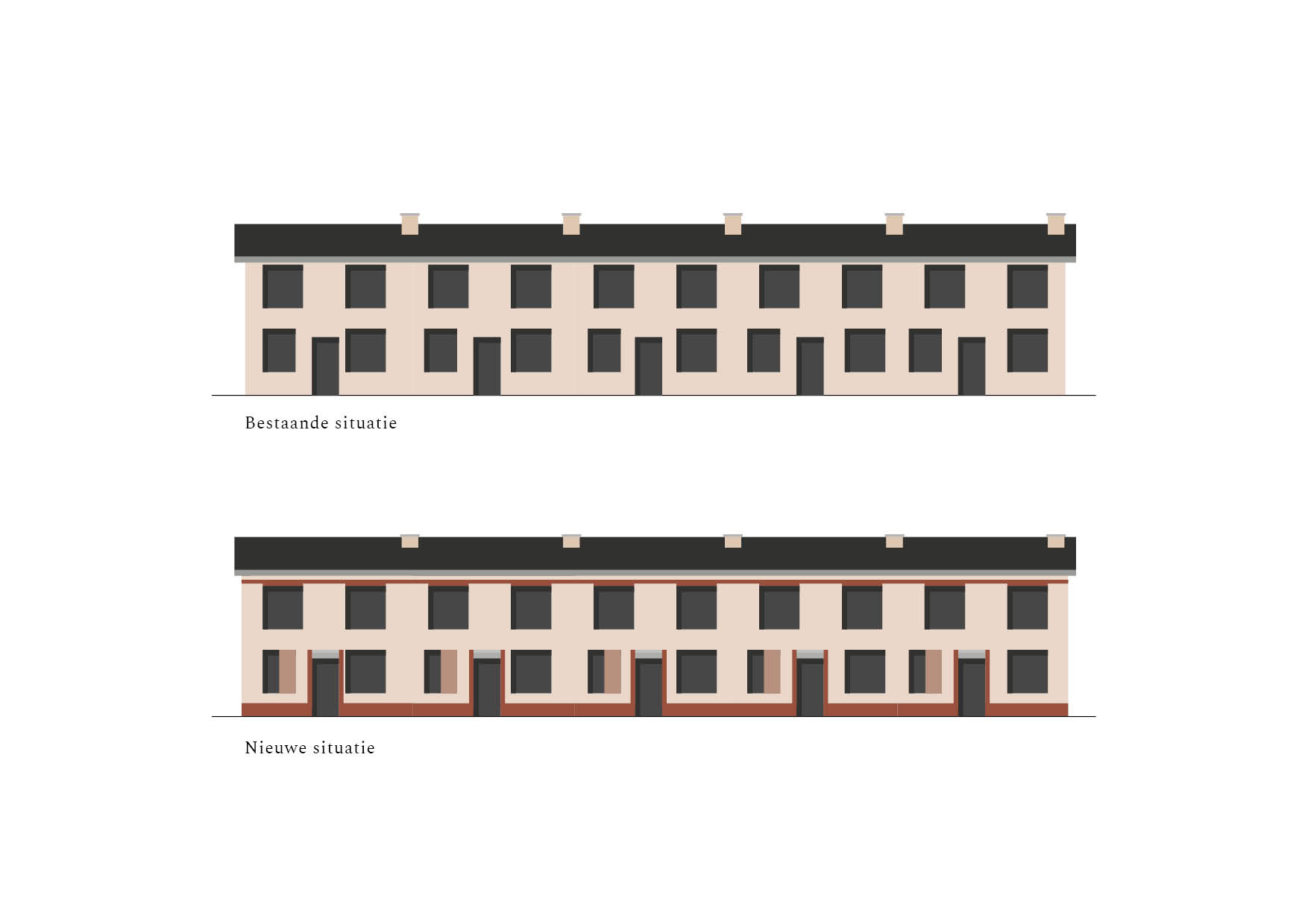 Schema gevel. Beeld BureauVanEig