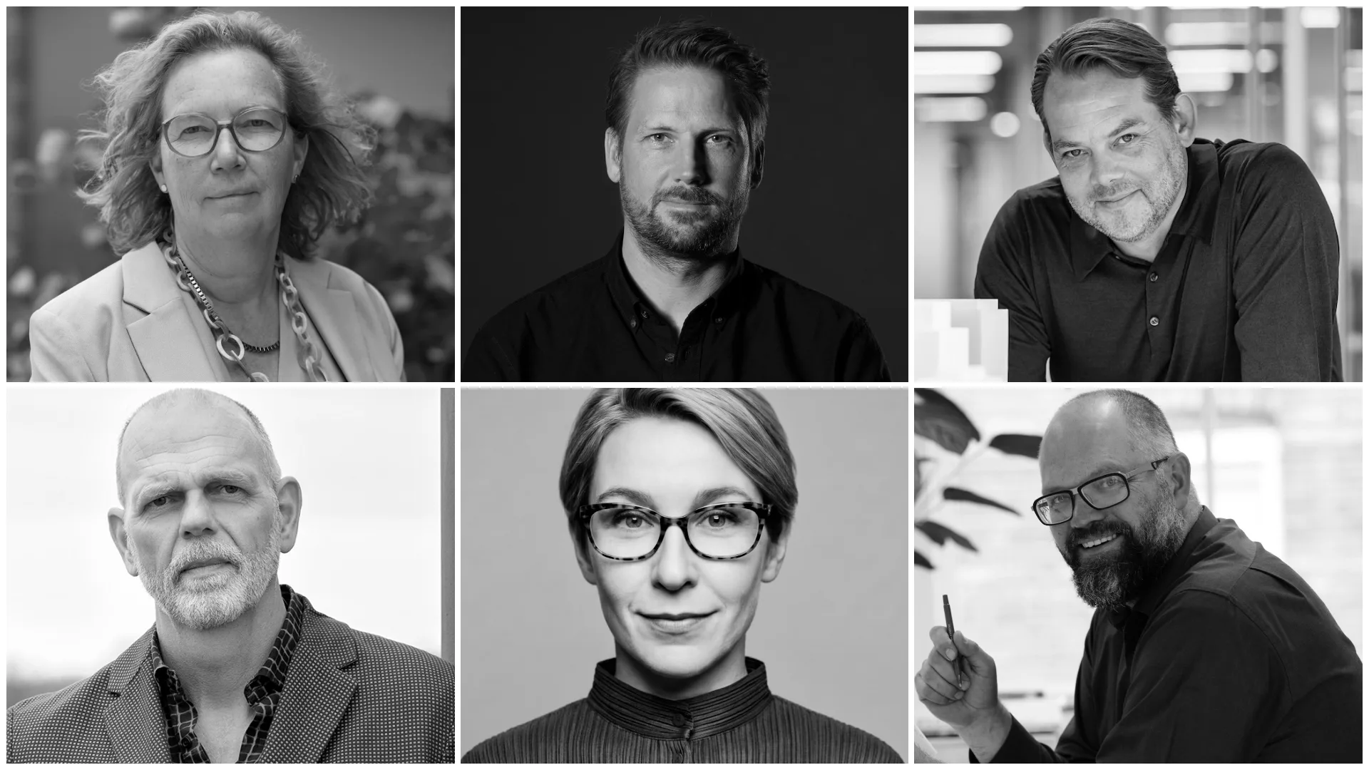 vlnr. Irma van Oort, Evert Klinkenberg, David Gianotten, Arie van der Neut, Eva James en Bert Karel Deuten