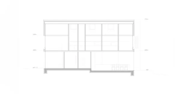 Langsdoorsnede. Beeld Woonpioniers