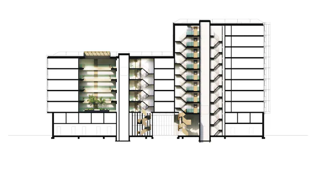 Doorsnede. Beeld Arons en Gelauff