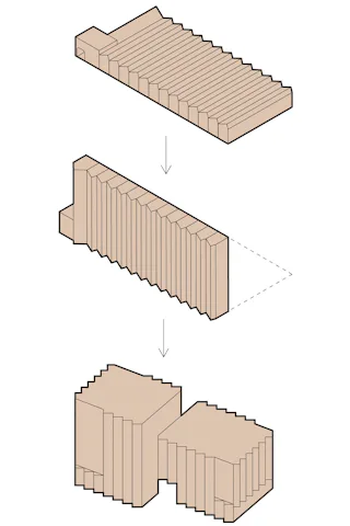 Diagram sheddaken gevel. Beeld Arons en Gelauff