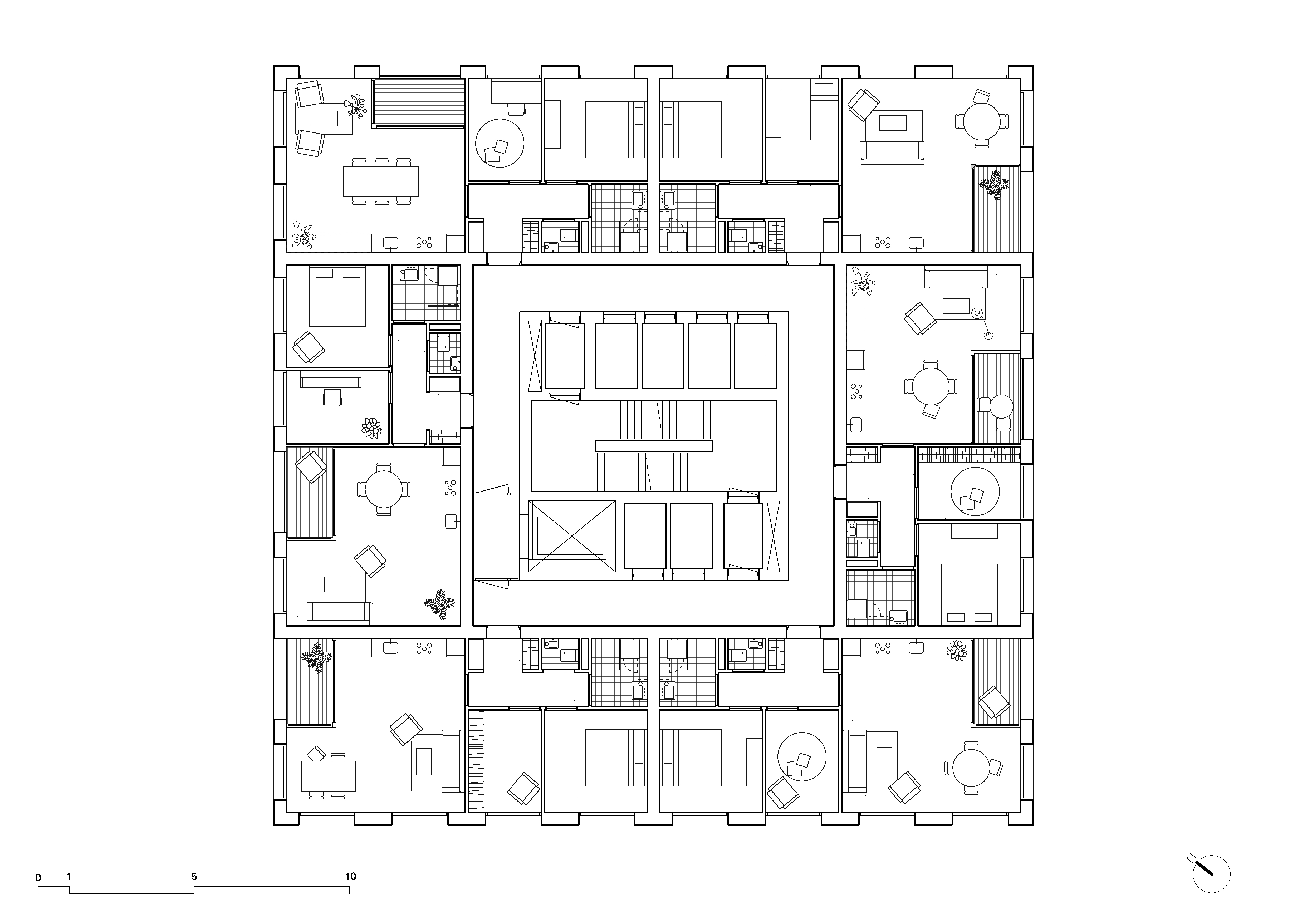 Plattegrond toren. Beeld HOH Architecten
