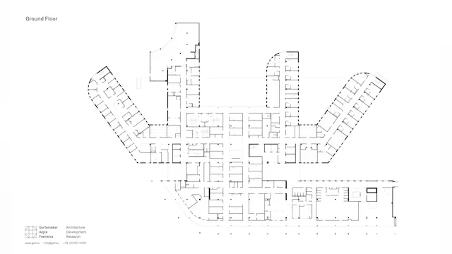 Plattegrond begane grond. Beeld Gortemaker Algra Feenstra architects
