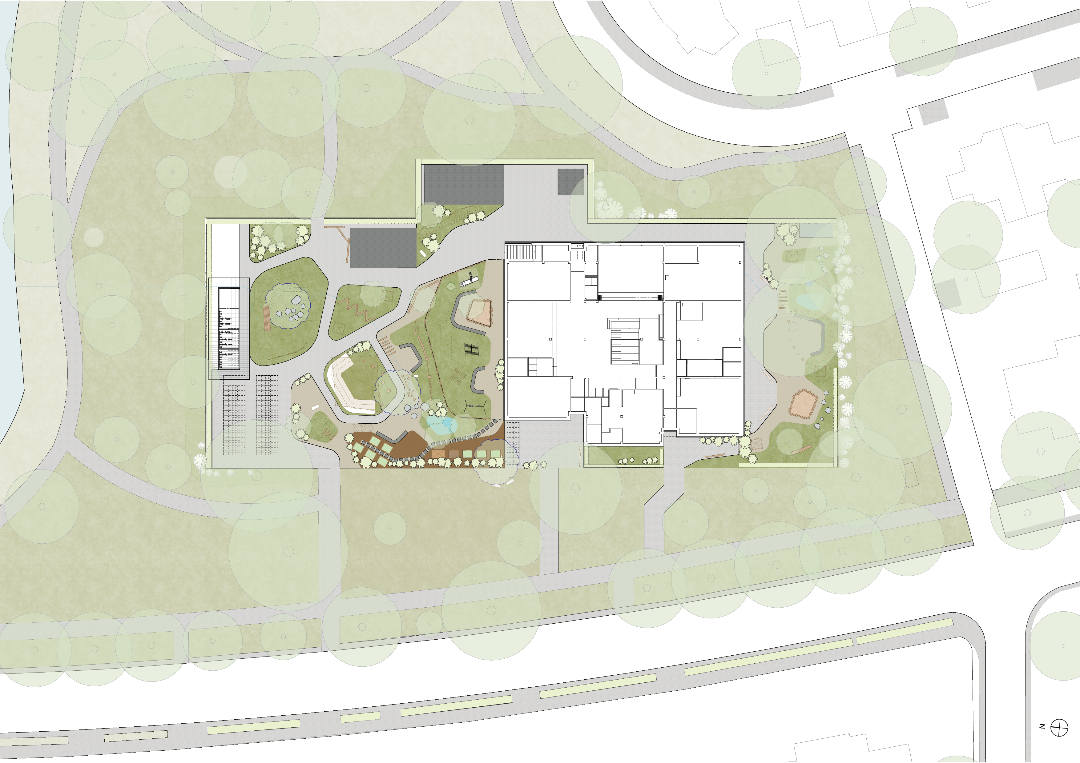 Plattegrond in situatietekening. Beeld RAU Architects