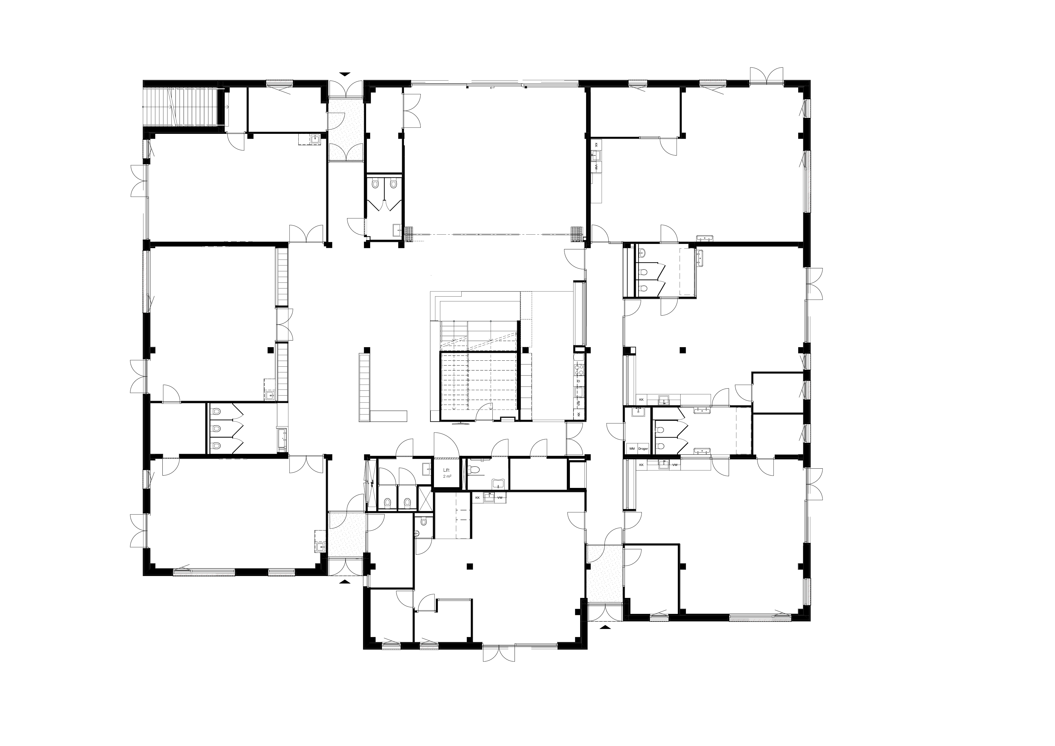 Plattegrond begane grond. Beeld RAU Architects