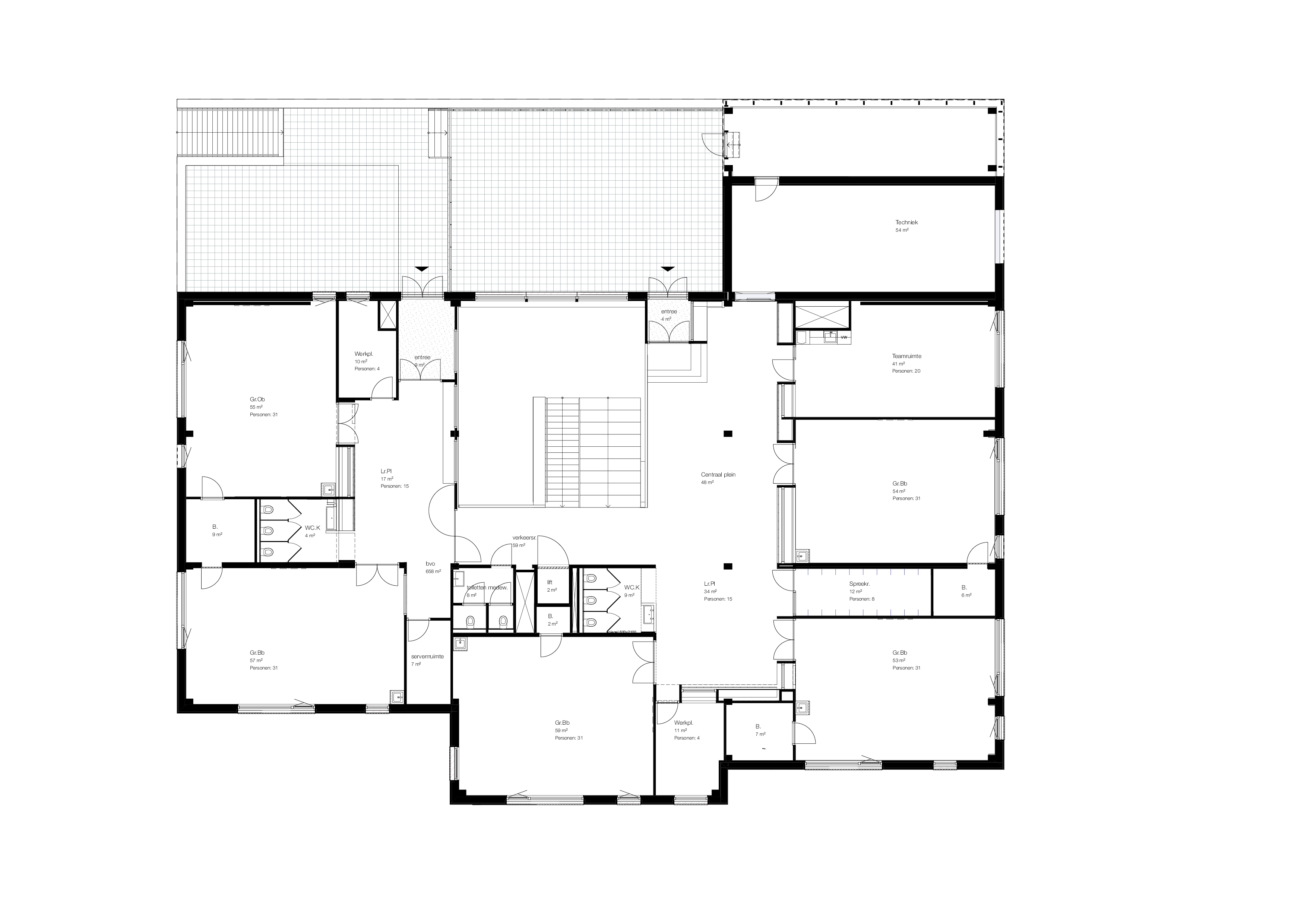 Plattegrond eerste verdieping. Beeld RAU Architects