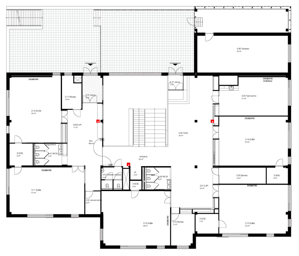 Plattegrond tweede verdieping. Beeld RAU Architects
