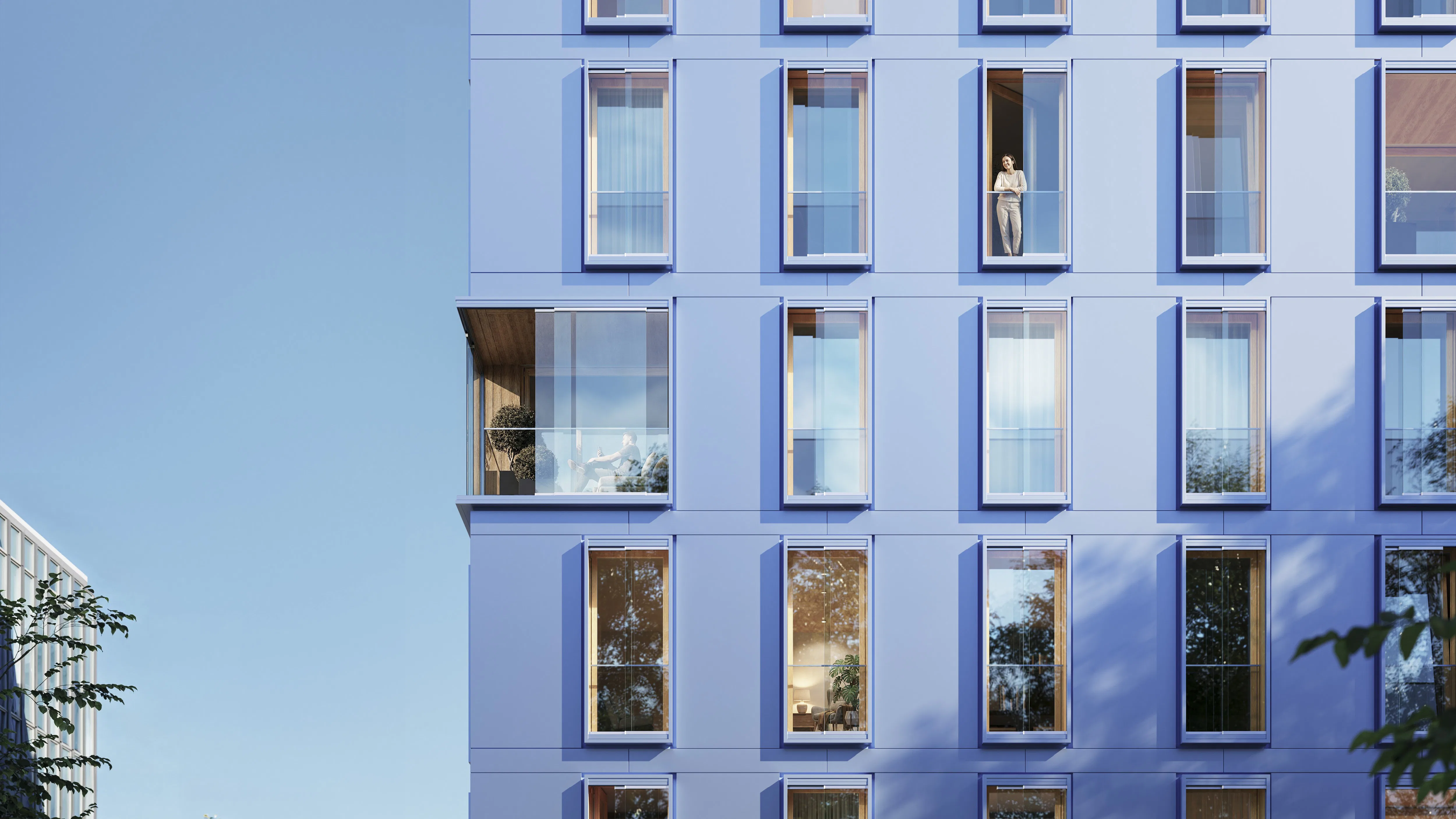 De Soundline M bij een appartementencomplex in Frankfurt.
