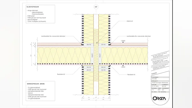 Detailtekening. Beeld ORGA Architect