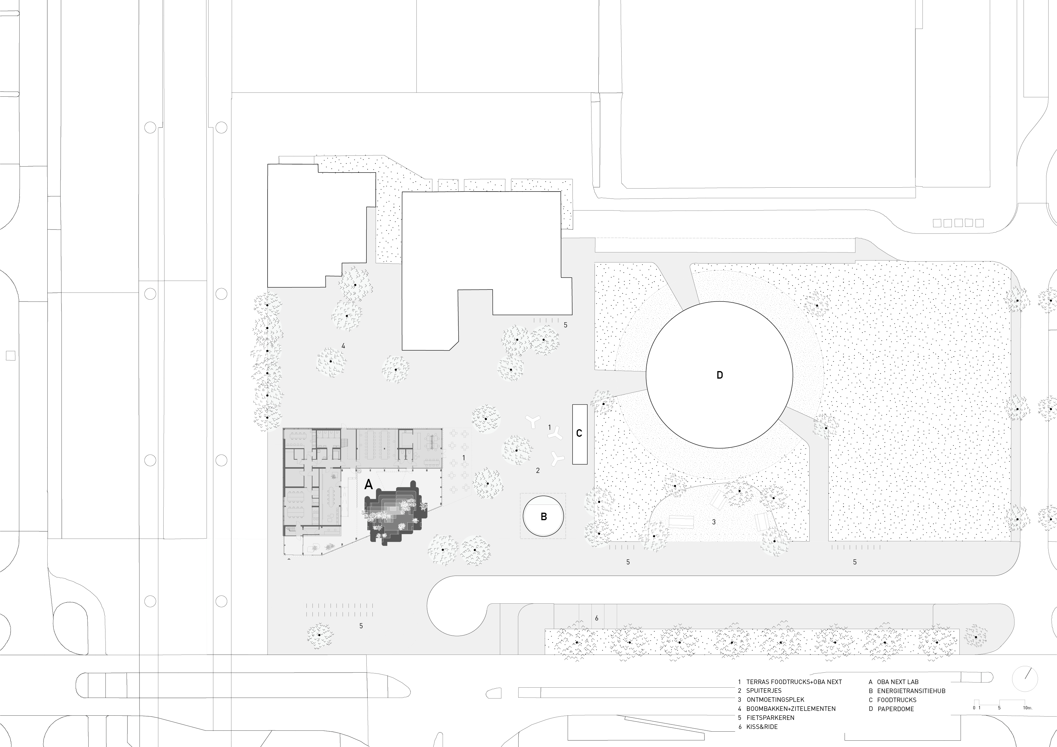 Situatietekening. Beeld A-W-R, Matter Makers, BA-Z studio