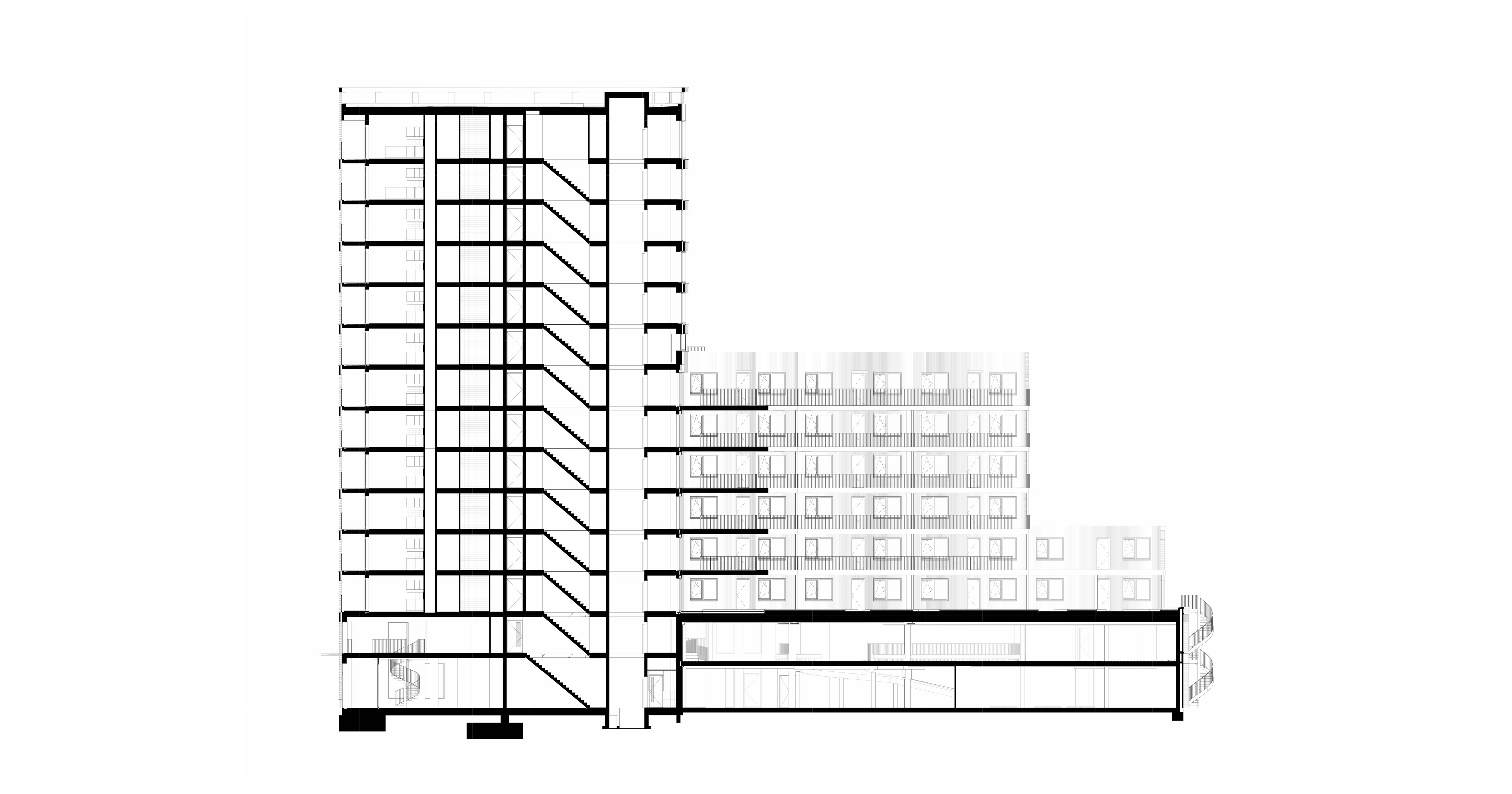 Doorsnede. Beeld Paul de Ruiter Architects