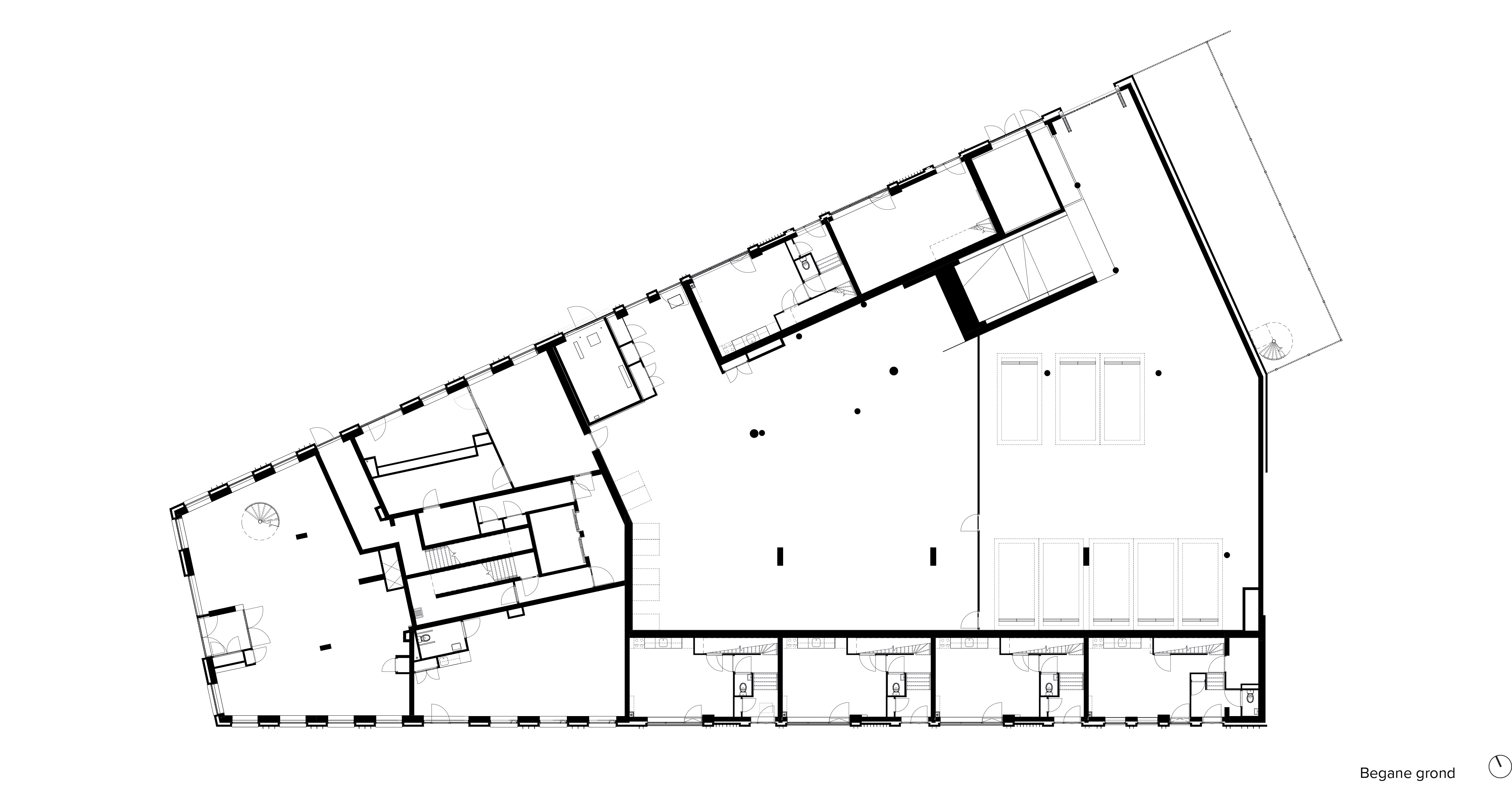 Plattegrond begane grond. Beeld Paul de Ruiter Architects