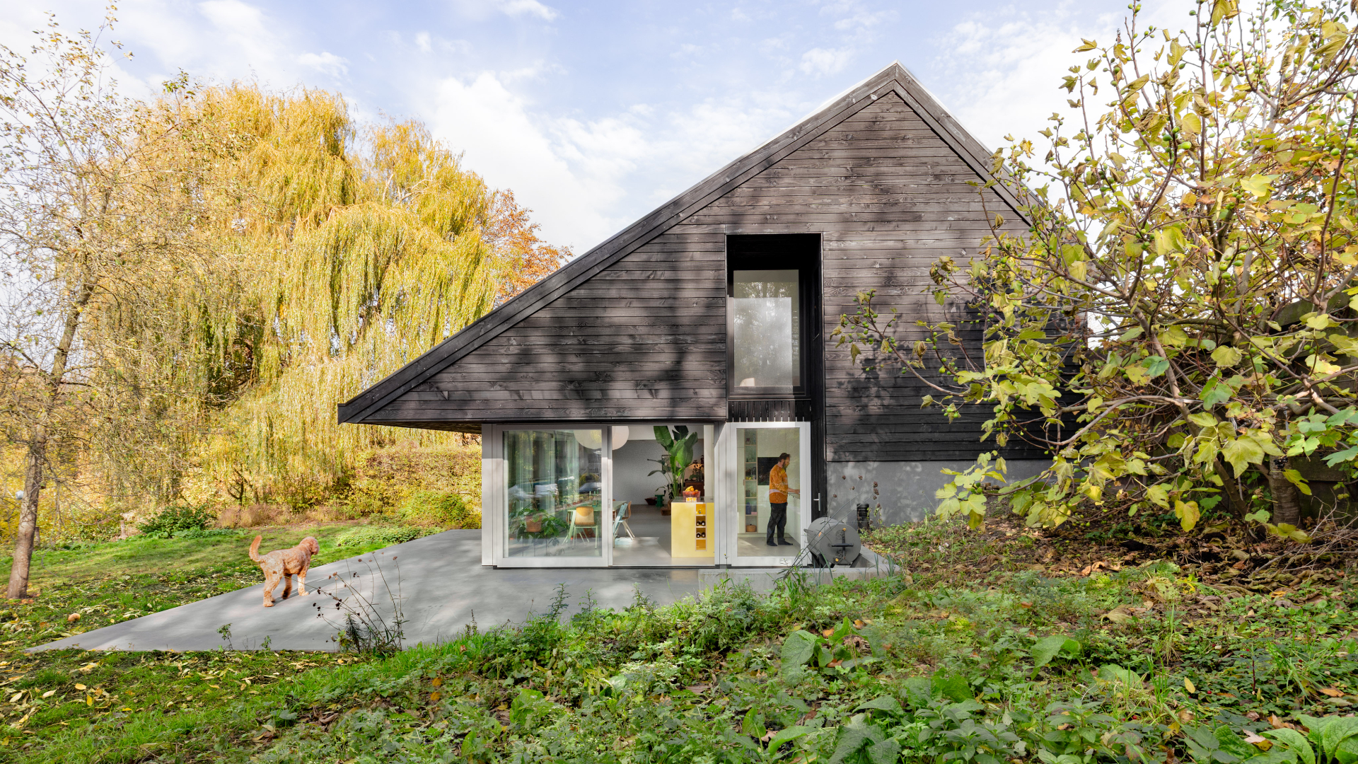 Beeld: Kopgevel van de uitbreiding van de dijkwoning - Martijn Vonck Fotografie