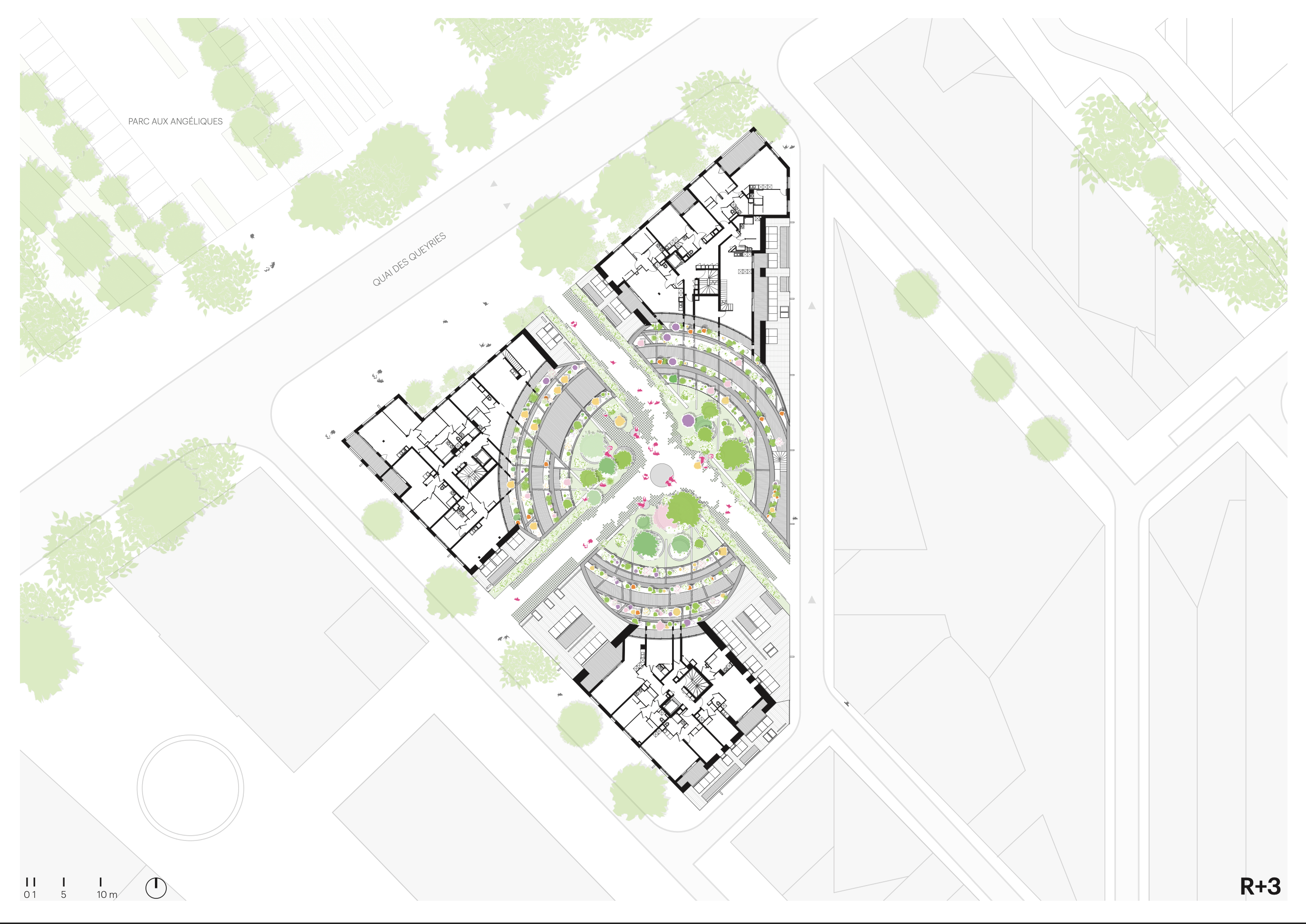 Plattegrond derde verdieping. Beeld MVRDV