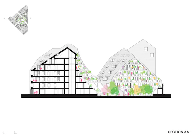 Doorsnede. Beeld MVRDV