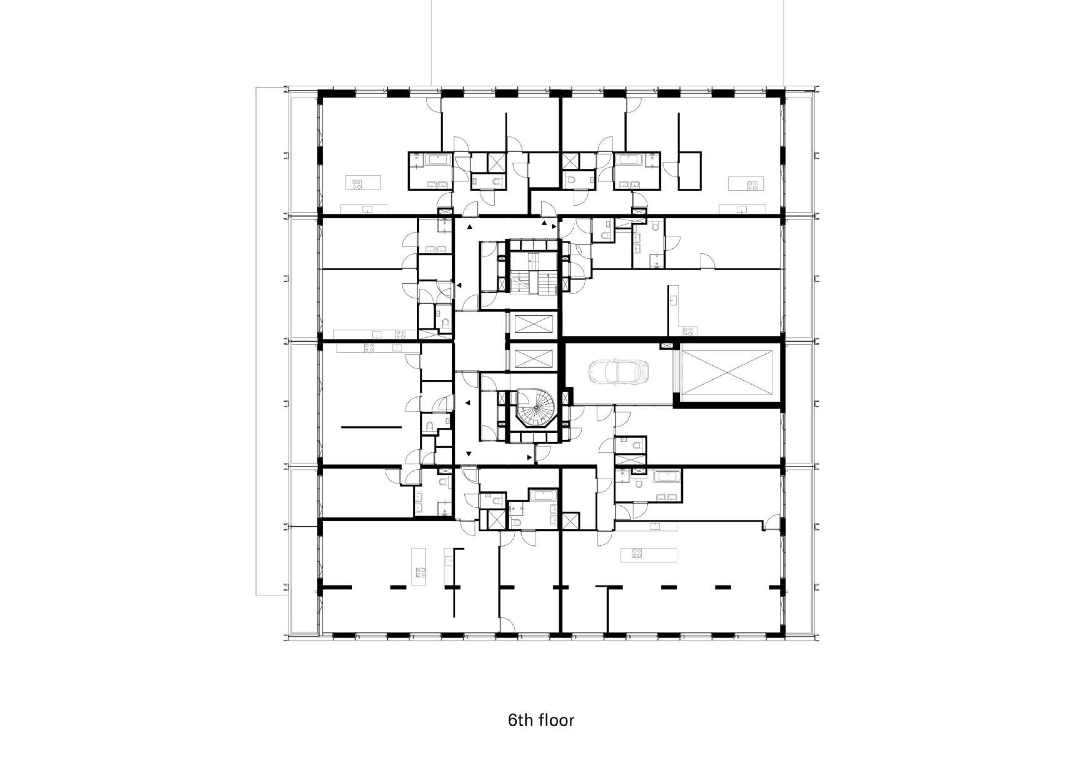 Plattegrond zesde verdieping. Beeld KCAP