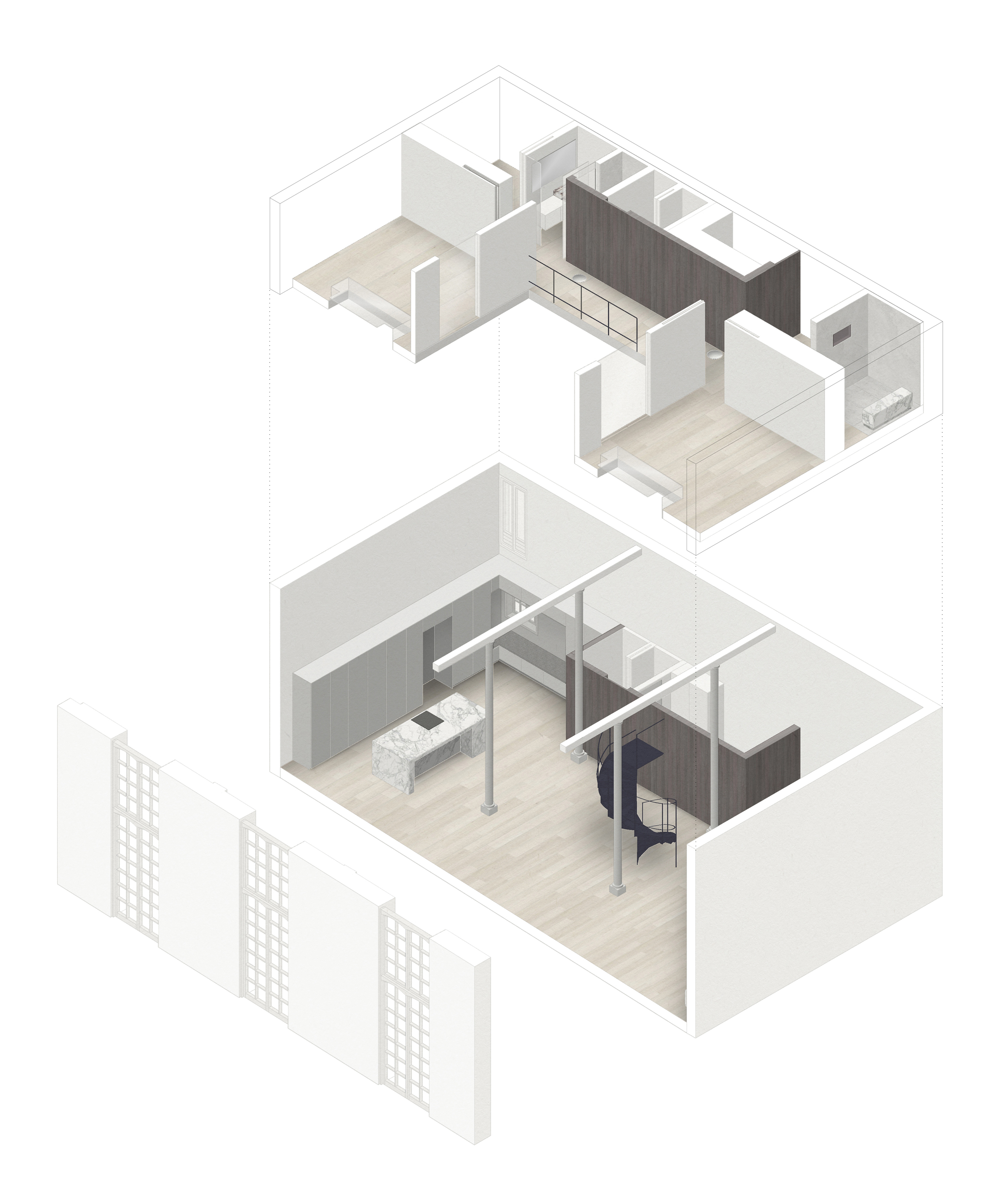 Isometrie. Beeld Serge Schoemaker Architects