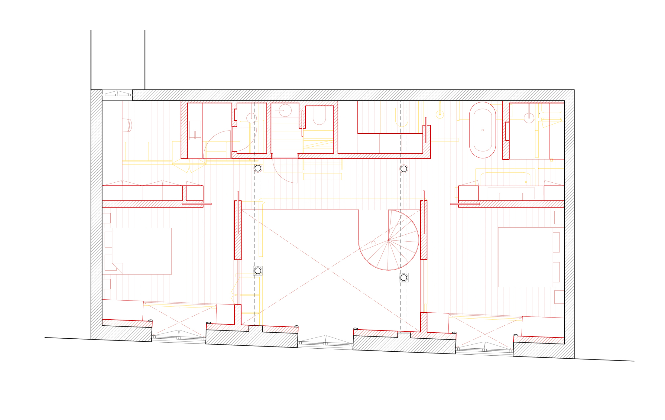 Plattegrond boven verdieping. Beeld Serge Schoemaker Architects