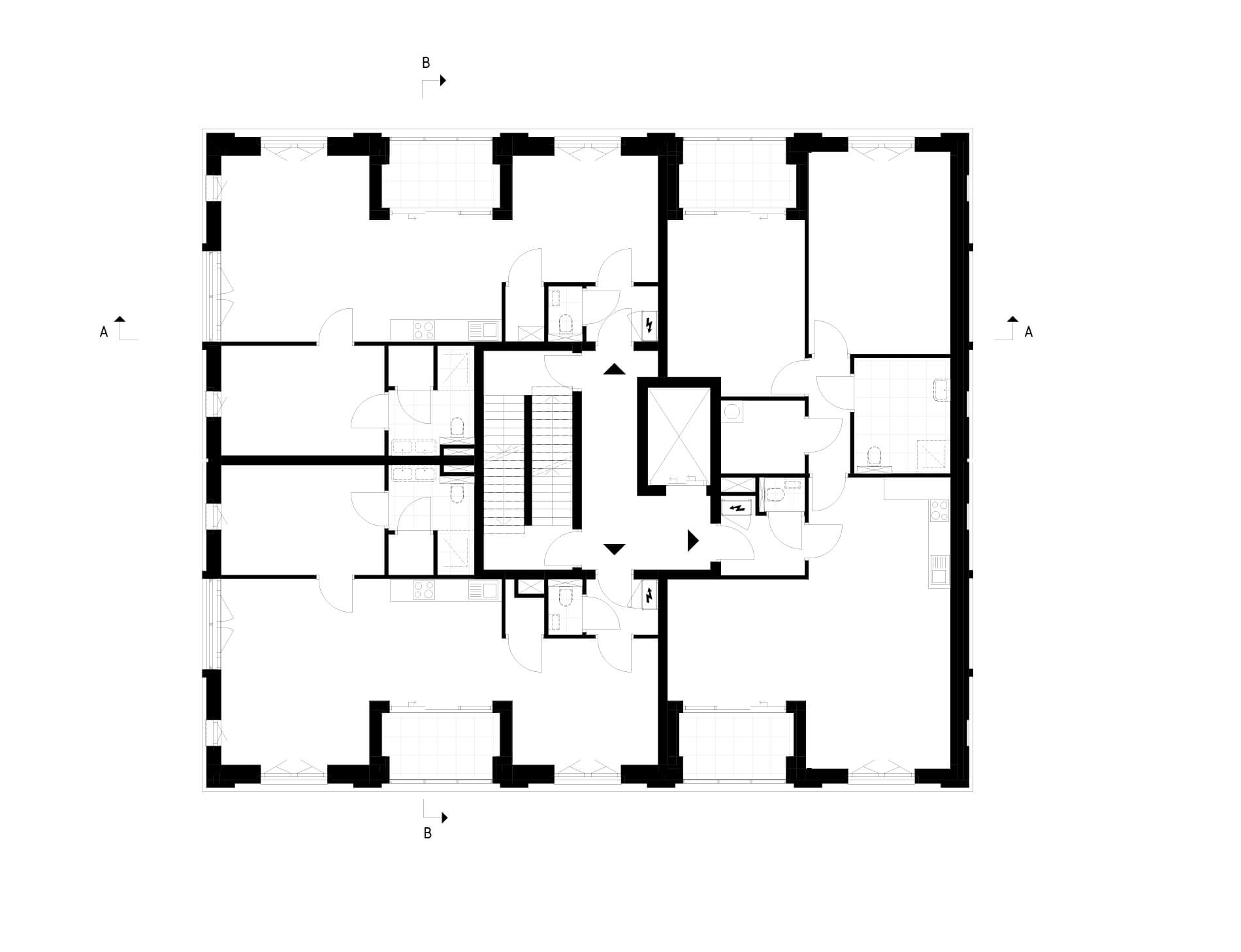 Plattegrond, eerste verdieping