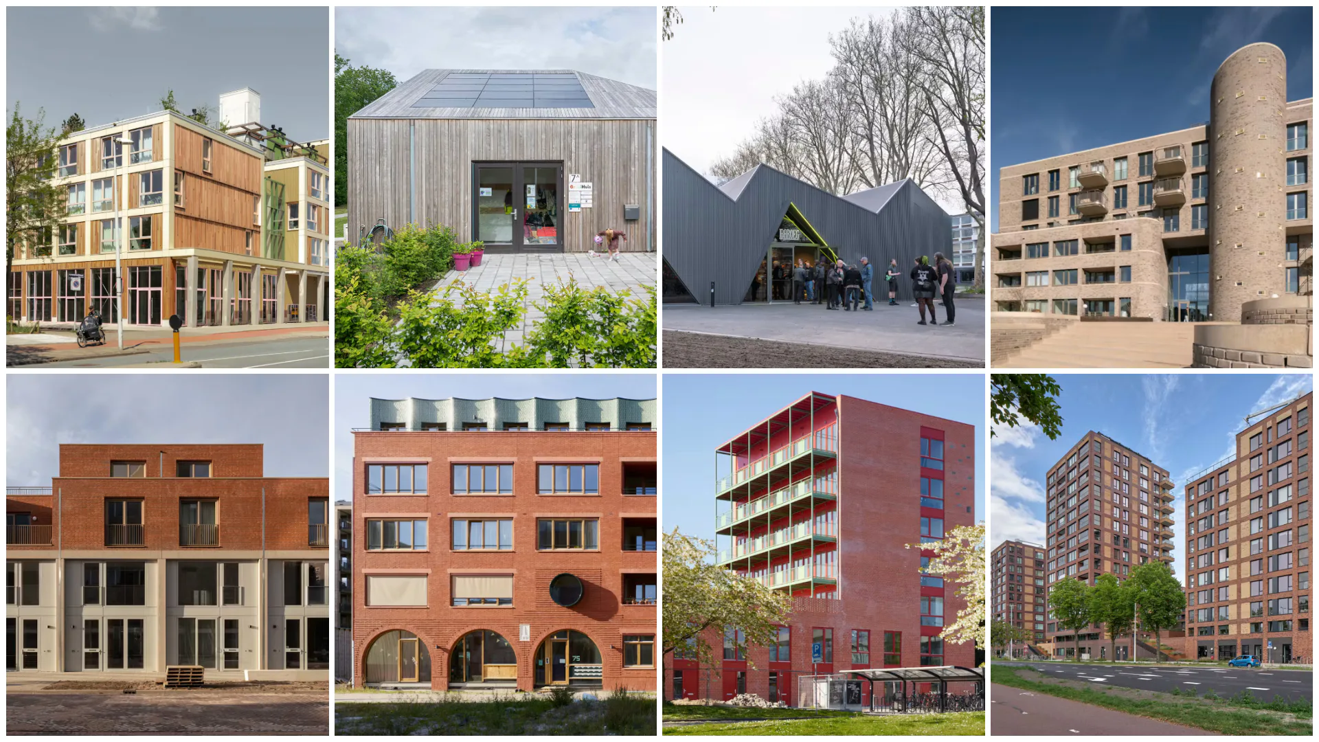 vlnr. Poppies, Groeihuus, Poppodium Baroeg, Het Zuid, ZOHO Almondestraat, Bakstayn, De Nieuwe Meent, De Zaanse Helden