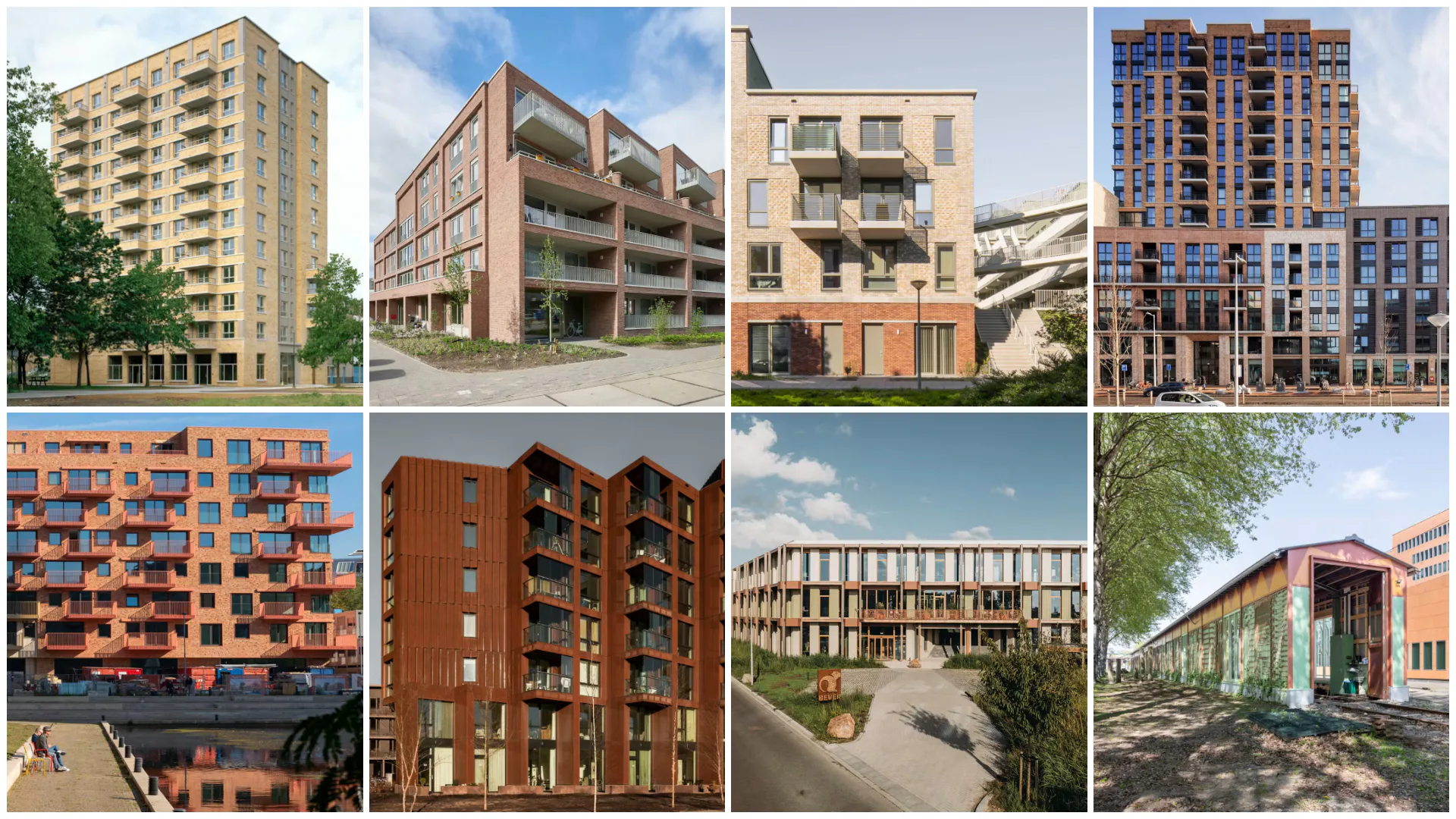 vlnr. Saturnus, Magnolia, Steenzicht, Singelblok, Palazzo, Wisselspoor 10, Bever Hoofdkantoor, Tijdelijke Tramremise