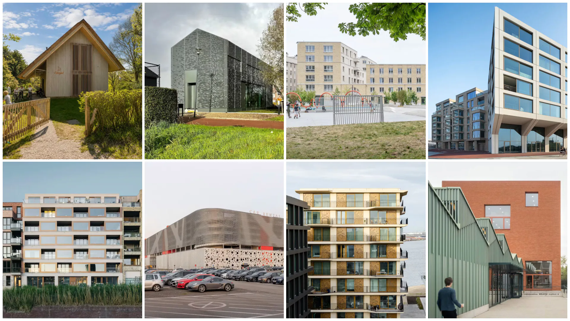 vlnr. Villa de Wikel, MXl4, Eric Sasse, Zuidkade, Prisma Delft, Parkeergebouw P30, Kaap Blanc, Vrijetijdscentrum Den Blijk