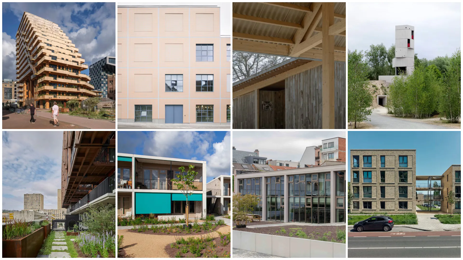 vlnr. Sawa, Kunstencentrum Asse, Kasteeldomein Poeke, Toren voor Dier en Mens, Cornelis, Vogelbuurt, Leuven Kantoren, Malpertuisplein