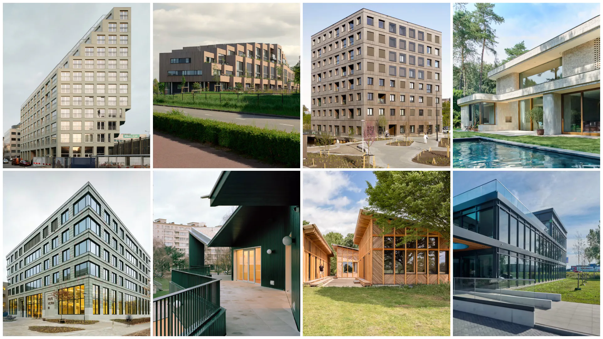 vlnr. Octavia Hill, Superlofts Peak Noorderplassen, Switi, Villa de Bilt, Plus Ultra III, kinderdagverblijf Kadee, The Place to Be, Europees hoofdkwartier Kobelco