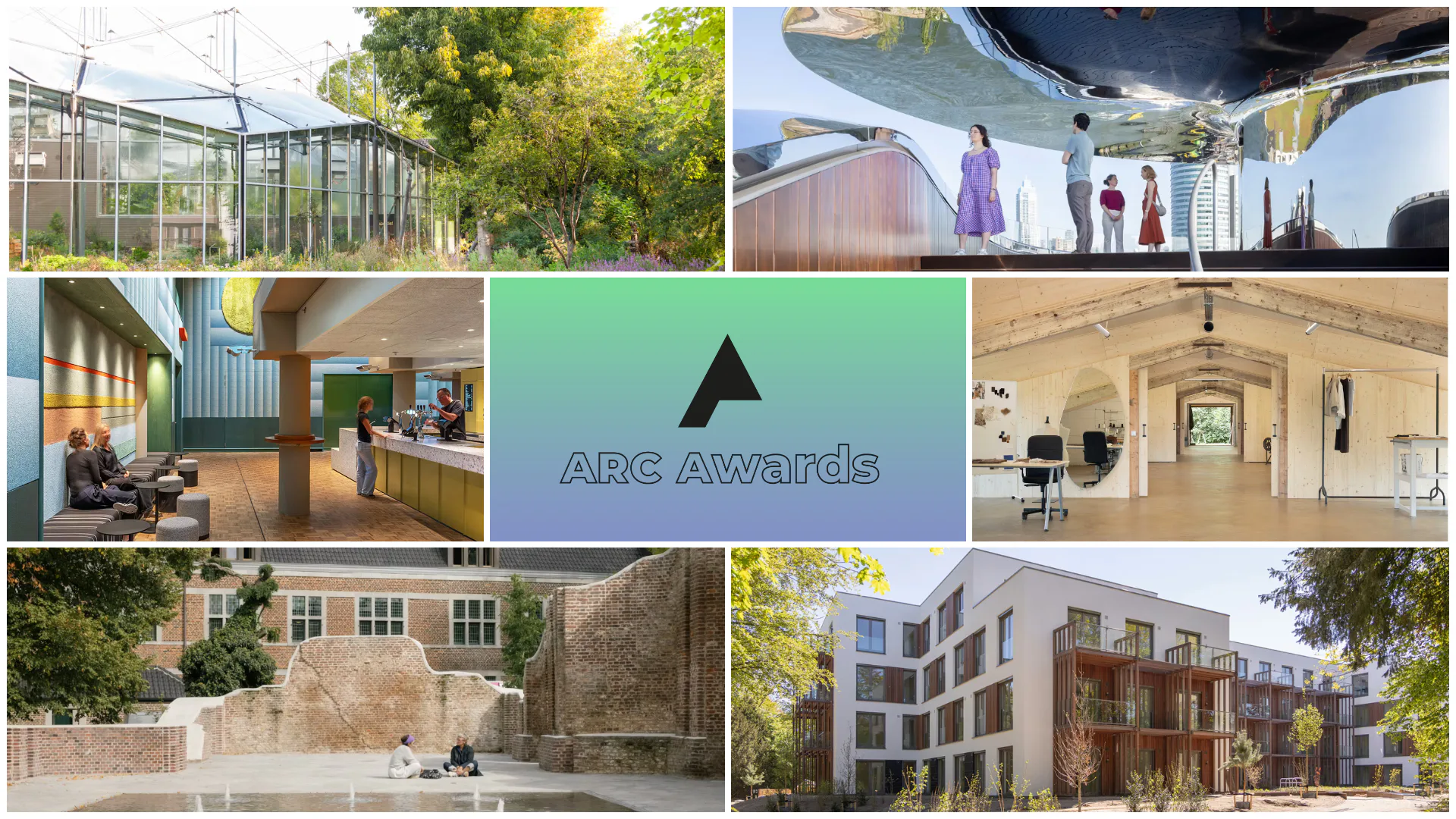 Een selectie van projecten op de longlist van de ARC27 Transformatie en Renovatie Award